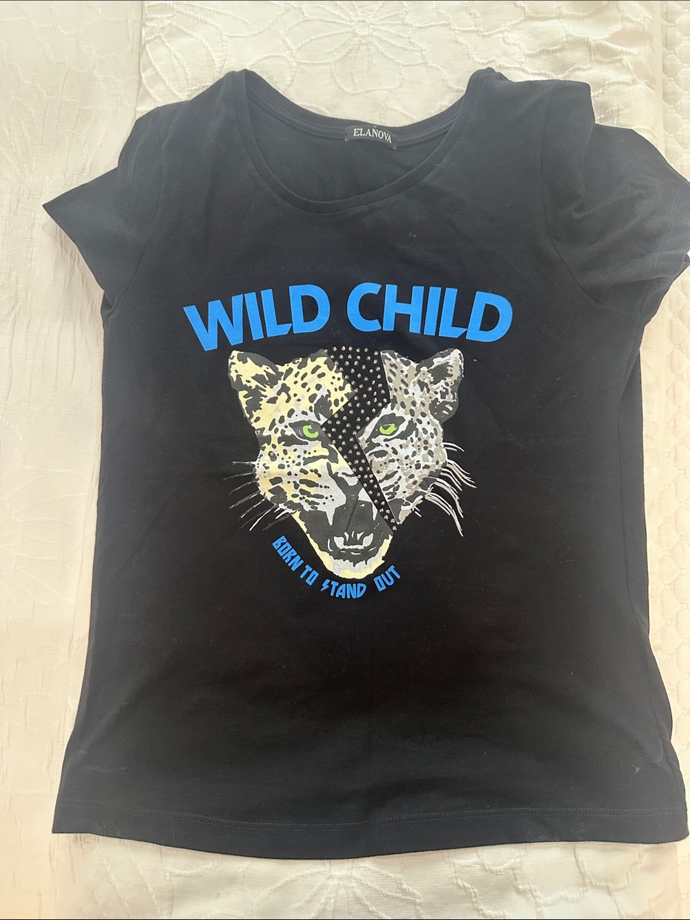 Women’s Tee Wild Child' Black Graphic Tee